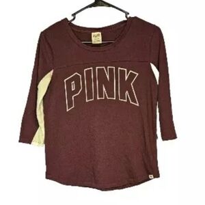 Pink Victoria Secret Long Sleeve Shirt Top Size Small